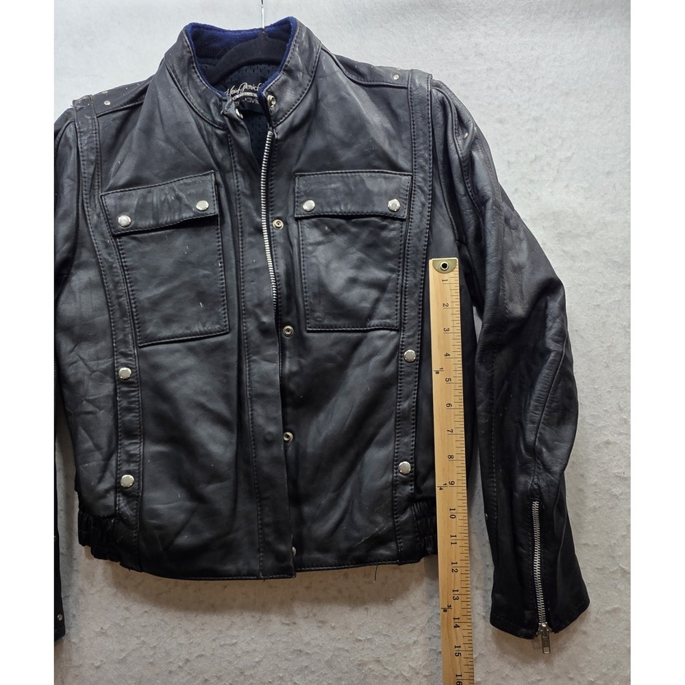 Hein Gericke Vintage Harley-Davidson Women's Black Leather Full Zip Coat. Sz 38W - Picture 5 of 8